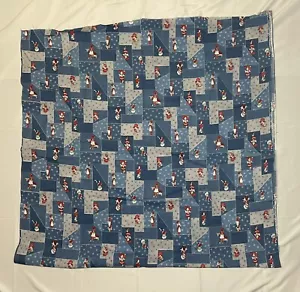 Vintage Holly Hobbie Fabric American Greetings Manes Blue Calico Patchwork 2 Yd - Picture 1 of 5