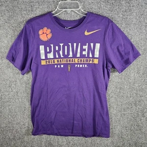 Nike Tee Clemson Tigers Proven 2016 National Champs Mens Medium Paw NWOT - Picture 1 of 5