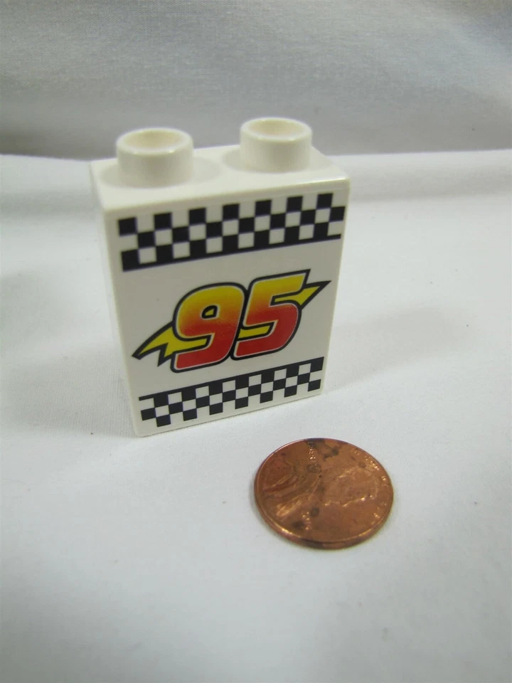 Rare Lego Duplo #95 Race Car Block From Disney Pixar Cars Movie Printed Block - Image 1 of 1