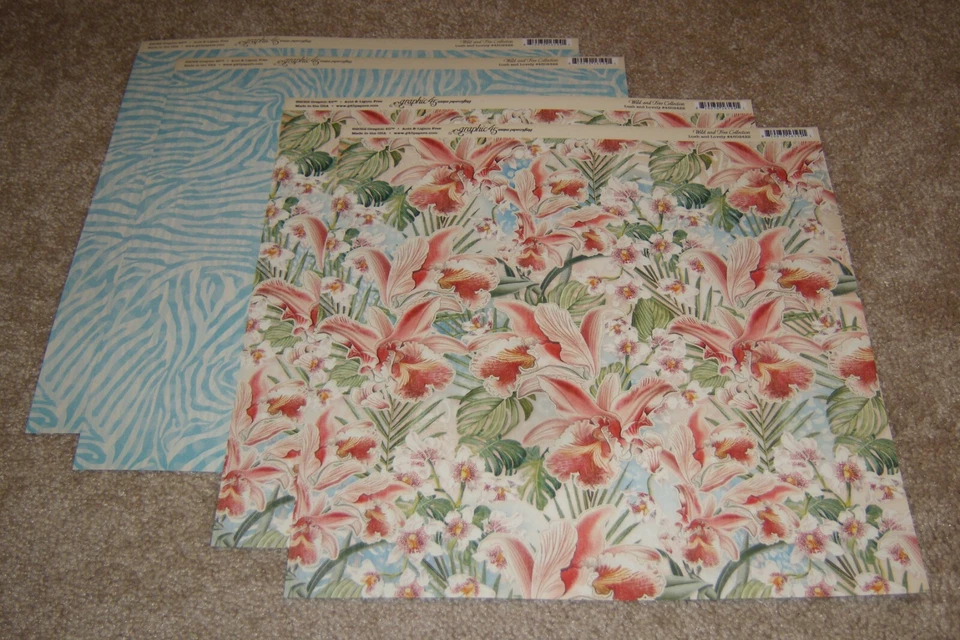 Gráfico 45 Papeles Doble Cara 12x12 (4) ~ Selva Salvaje y Libre... Exuberante y Encantador Foto 1 de 1