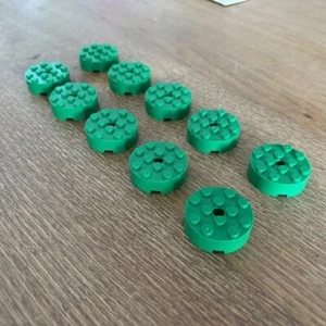 LEGO 4x4 runder Stein (87081) DUNKELGRÜN, 10 Stück, KOSTENLOSES UK Porto - Bild 1 von 2