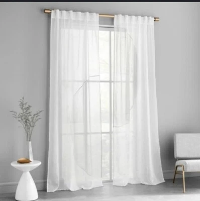 West Elm Contrast Circle Curtains (Set of 6 panels) 48 x96 Sold AS IS - Image 1 of 4