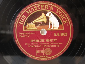 78rpm COMEDIAN HARMONISTS - Kannst du pfeifen, Johanna / Spanische Moritat - Bild 1 von 2