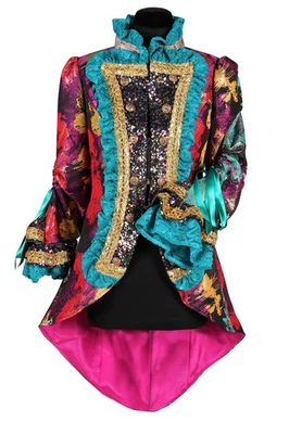 excl bunte Kostüm Jacke Damen Global Paint Karnevalsjacke Fasching Karneval - Bild 1 von 4