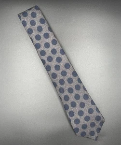 Isaia Napoli grau & blau gepunktet Wolle 7-fach Krawatte Italien - Bild 1 von 7