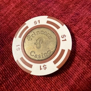 $1 PRINCESS CRUISE LINE CASINÒ CHIP POKER CHIP GETTONE DA GIOCO - Foto 1 di 7