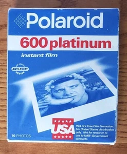 Vintage Polaroid 600 Platinum 10 Photos Expired Factory Sealed Instant Film - Picture 1 of 3