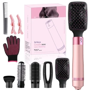 Spazzola Asciugacapelli 5 in 1, Set Spazzola Asciugacapelli Ioni Negativi Aria Calda, Include... - Foto 1 di 6