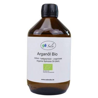 Sala Arganöl kaltgepresst ungeröstet food grade BIO 500ml Glasflasche - Bild 1 von 4
