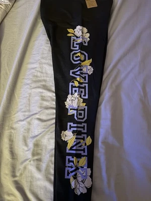 Legging ROSA Cintura Alta Gris con Flores Amarillas Talla M Nuevo con Etiquetas Foto 1 de 3