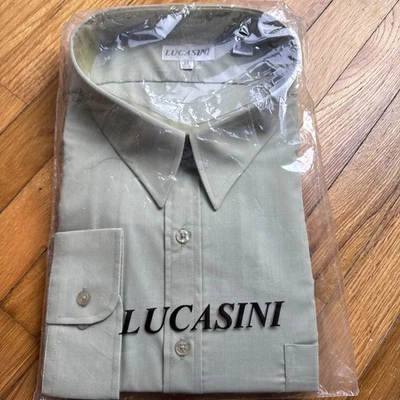 Lucasini платье рубашка лаванды размер 22 34-35 новый из старых запасов винтажный длинным рукавом - Изображение 1 из 3