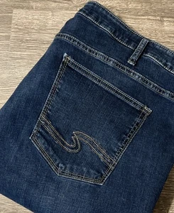 Silver Jeans Mazy High Rise Boot Stretch Plus Size Jean 24/31 (42x26) Hemmed - Picture 1 of 14