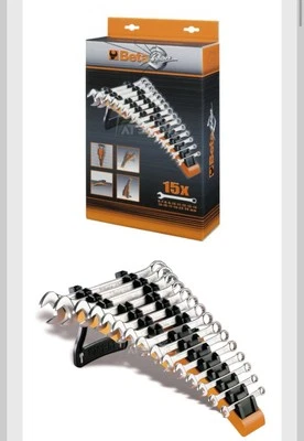 Serie set 15 chiavi Beta Tools 42/SP15 combinate forchetta poligonali supporto - Immagine 1 di 4