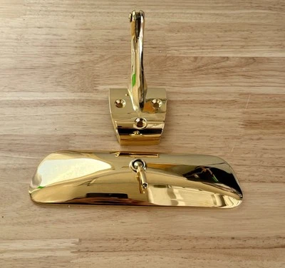 1965-1966  Convertible Impala 24k Gold Plated Rear View Mirror And  Bracket - Image 1 of 2