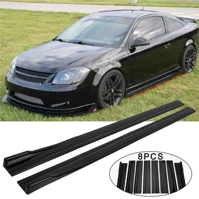 For Chevrolet Cobalt 86.6" 2.2m Extension Side Skirt Splitter Spoiler Lip Black Foto 1 de 4