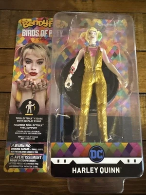 Boneco HARLEY QUINN DC Comics 7,5” com suporte de exibição coleção nobre Bendyfigs - Imagem 1 de 2