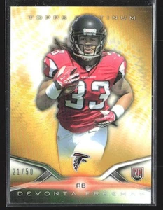 Devonta Freeman 2014 Topps Platinum Gold rifrattori SN,RC Rookie #/50 - Foto 1 di 2