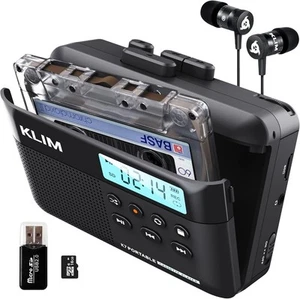 KLIM K7 Cassette Tape Player + to MP3 Converter + Portable Black - Picture 1 of 7