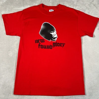 Vintage Y2K New Found Glory Punk Band Tour Concert T-Shirt Red Men's Size Medium - Image 1 of 4