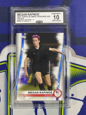 Megan Rapinoe 2021 Topps Olympic Pedigree 20 Soccer CCG 10 RC - Image 1 of 2