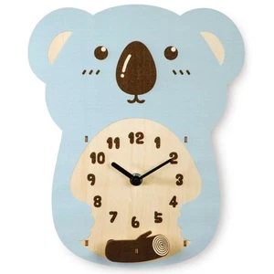 Hama Kinderwanduhr Koala Holz Wanduhr Kinder Kinderuhr Uhr Kinderzimmer Pastell - Bild 1 von 6