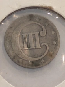 18xx?Three Cent Silver  - H72 - Foto 1 di 6
