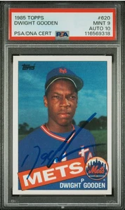 1985 Topps Dwight Gooden Signed Rookie Baseball Card PSA 9 DNA 10 Certified Auto - Picture 1 of 4