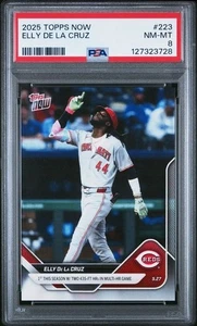 2025 TOPPS NOW #223 ELLY DE LA CRUZ PSA 8 - Picture 1 of 2