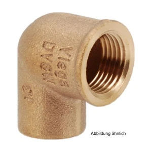 Lötfitting Rotguss Winkel 90° mit 1 Innengewinde, Serie 4090G, 12 mm x 1/2" - Bild 1 von 1