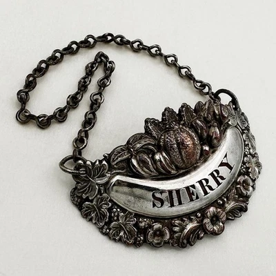 SHERRY DECANTER BOTTLE LABEL GEORGIAN OLD SHEFFIELD PLATE 19th Century - Image 1 of 3