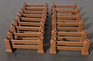 Lego Duplo Lot Of (15) Brown Farm Fence Animals Stall Barn Pasture Horse 4" - Picture 1 of 7