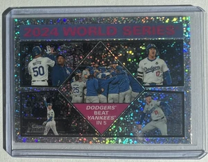 2025 Topps Heritage World Series Champions Dodgers #462 Silver Sparkle Refractor - Bild 1 von 2
