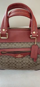 Neu mit Etikett Coach Millie Umhängetasche Colorblock Signatur Canvas Khaki Terrakotta  - Bild 1 von 8