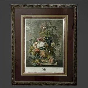 Jan Van Huysum Richard Earlom A Flower Piece Framed Matted Still Life 26x32” - Picture 1 of 10