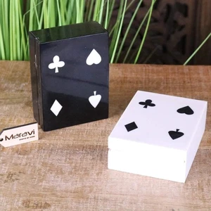 Zarita Luxus Spielkarten Box schwarz-weiß Geschenk Luxus Wohndeko Poker - Bild 1 von 9