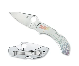 Spyderco Knives Dragonfly Lockback Tattoo Steel VG-10 C28PT - Picture 1 of 4