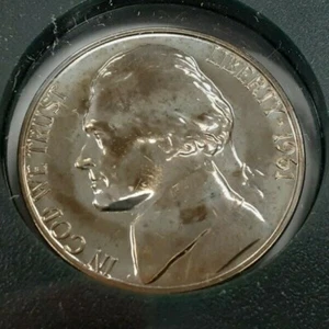 1961 Proof Jefferson Nickel 5c Coin in Plastic Holder - Proof - Picture 1 of 2