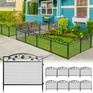 5X Heavy Duty Metal Garden Fence Tall Rustproof Animal Barrier Flower Bed Edging - Picture 1 of 12