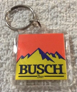 Busch Beer - Mountain Scene Orange Yellow Blue 1.5" KEY RING KEYCHAIN - Bild 1 von 2