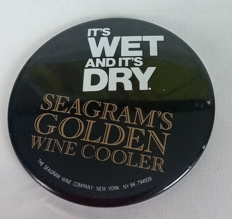 Seagrams Golden Wine Cooler Logo Pinback Button - Image 1 of 4
