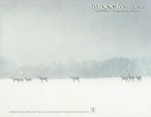 1980 WINTER OLYMPICS Lake Placid New York FOLDER AND USPS STAMPS EX-MINT - Picture 1 of 3