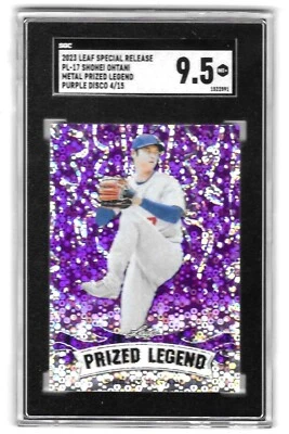 SHOHEI OHTANI 2023 Leaf Metal Prized Legend Purple Disco #4 Of 15 SGC Mt+ 9.5! - Image 1 of 2