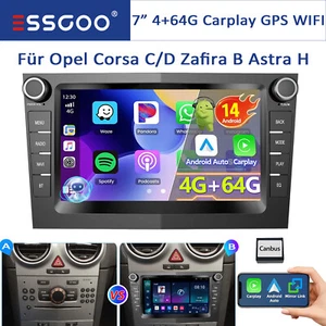 4+64G Android 14 Carplay GPS Autoradio Navi Für Opel Corsa C D Astra H Zafira B - Bild 1 von 15