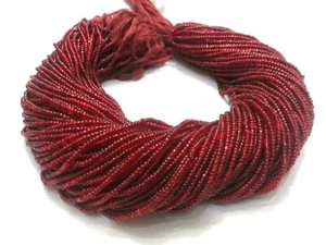 10 Strand Maroon Red Pearl Chid Rondelle Smooth 2mm Red Pearl Chid Beads 12"inch - Picture 1 of 10
