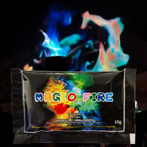 Colorful Flame Powders Atmosphere Glowing Props for Fire Pit Campfires Bonfire