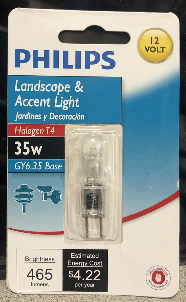 Philips Landscape and Accent Light Bulb, 35W 12V Clear GY6.35 Base T4 - Image 1 of 1