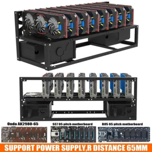 8 GPU Ethereum BTC Mining Rig Frame Miner Motherboard Bracket AK2980 S37 B85 B75 - Picture 1 of 9