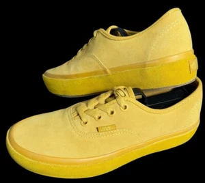 Vans Off The Wall Solid Mustard Yellow Suede Shoes Men Size 6 Women Size 7.5 - Picture 1 of 12