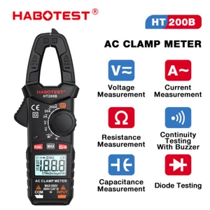 HABOTEST HT200 Series DC Voltage RMS Amp Test Digital Clamp Meter AC Multimeter - Bild 1 von 14