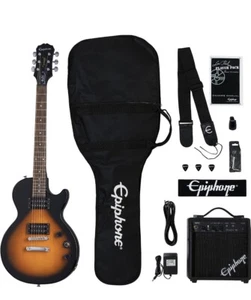 Epiphone Les Paul Electric Guitar Player Pack Vintage Sunburst New Sealed - Picture 1 of 13